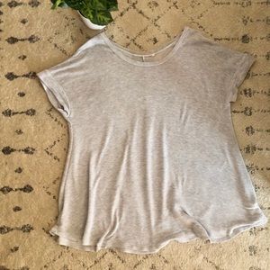 2/$10 Relaxed Fit Short Sleeve Flowy Blouse, Small Blue
